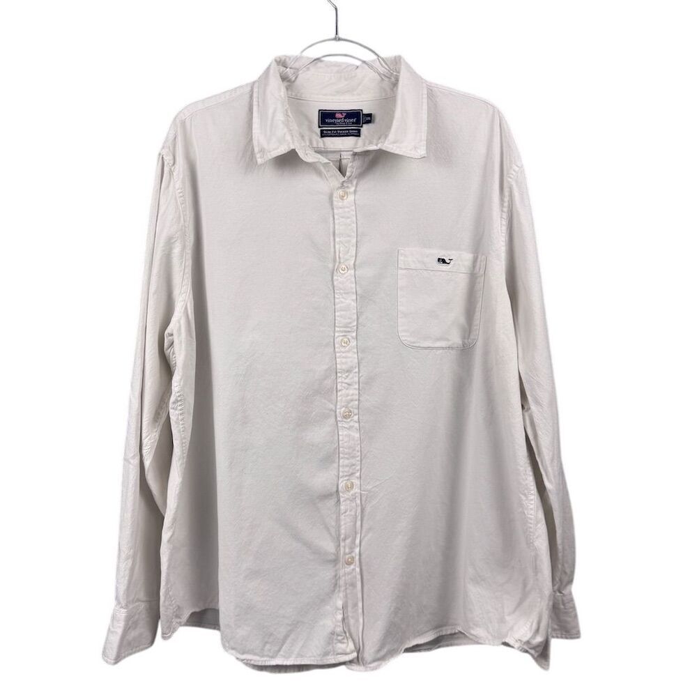 Vineyard Vines Men's Slim Fit Tucker Shirt XXL White Button-Up